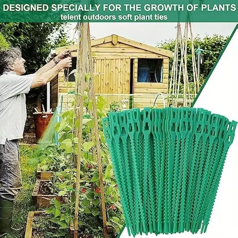 Attaches de câble de jardin réutilisables, plantes, vigne, arbustes, Support de fixation, verrouilla