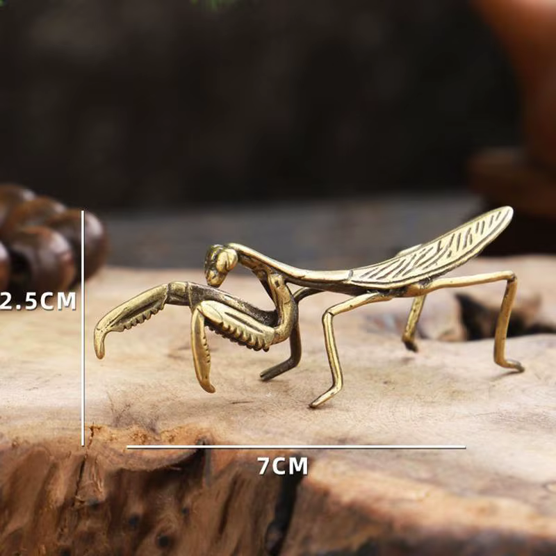 Ornement Miniature mante en cuivre, Pot de fleur Vintage, accessoires artisanaux décoratifs, thé Ant