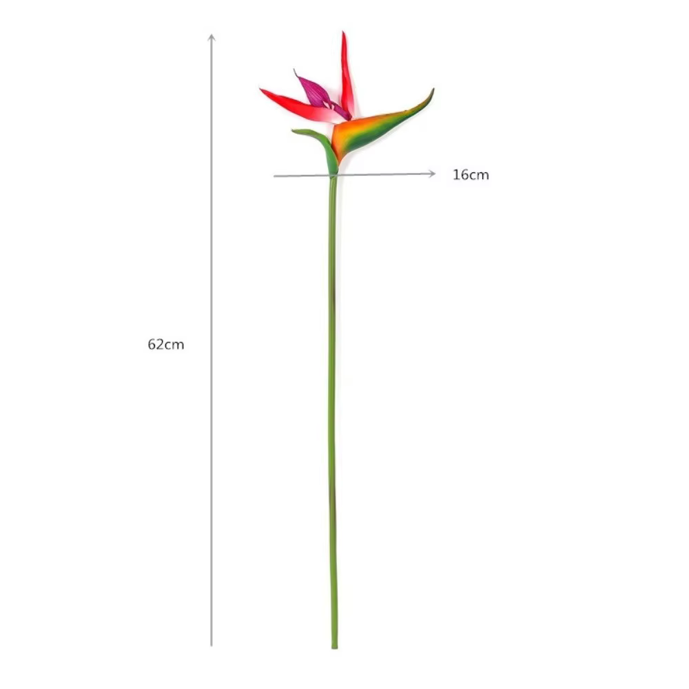 Fleurs artificielles de Strelitzia à longue tige, aspect authentique, décoratives, plantes artificie