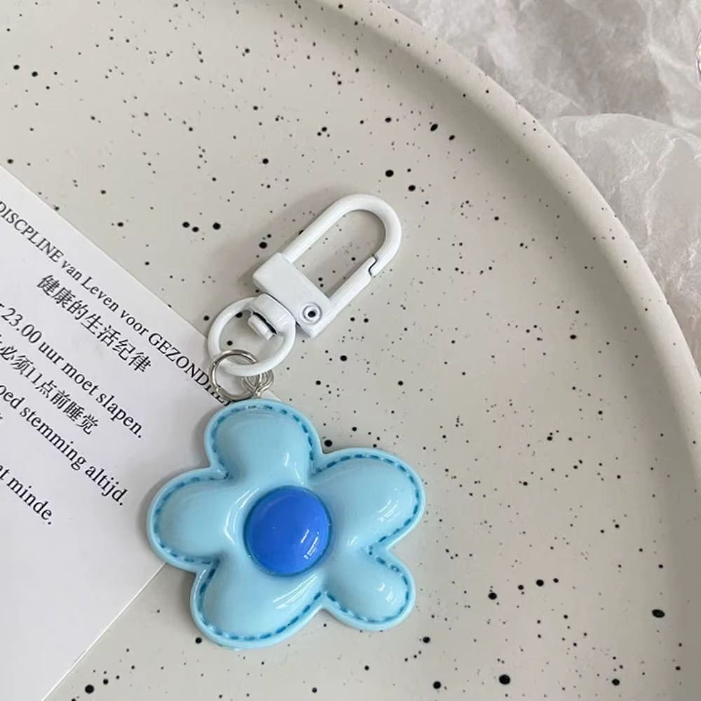 Porte-clés fleur de Style coréen, mignon, Mini porte-clés Floral en résine, pendentif floraison colo