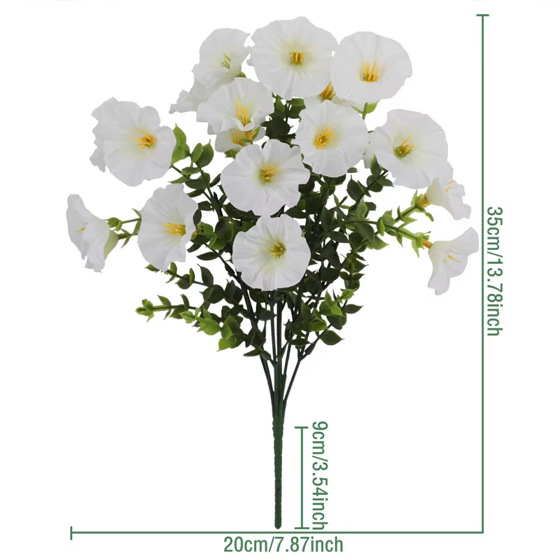 Fleurs artificielles en tissu de soie, Bouquet de fleurs de glycine et d'eucalyptus pour la maison,