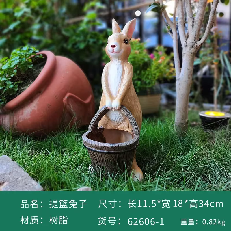 Pot de plantes succulentes créatif, lapin mignon, Statue de jardin, balcon, Patio, jardinière décora