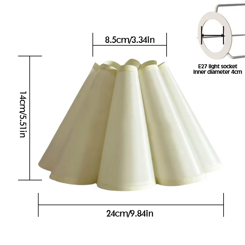 Joli abat-jour en forme de pétale de Lotus, abat-jour en tissu pour lampe de Table, E27, créatif, po