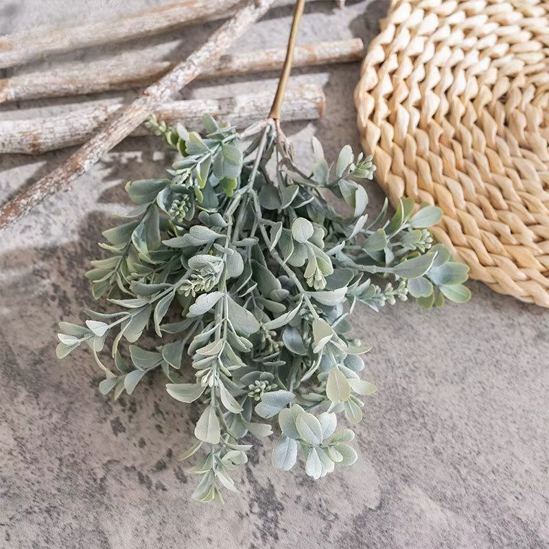 Plantes Vertes Artificielles, Fausses Feuilles d'Eucalyptus, pour Mur Floral de Mariage, Matériel de