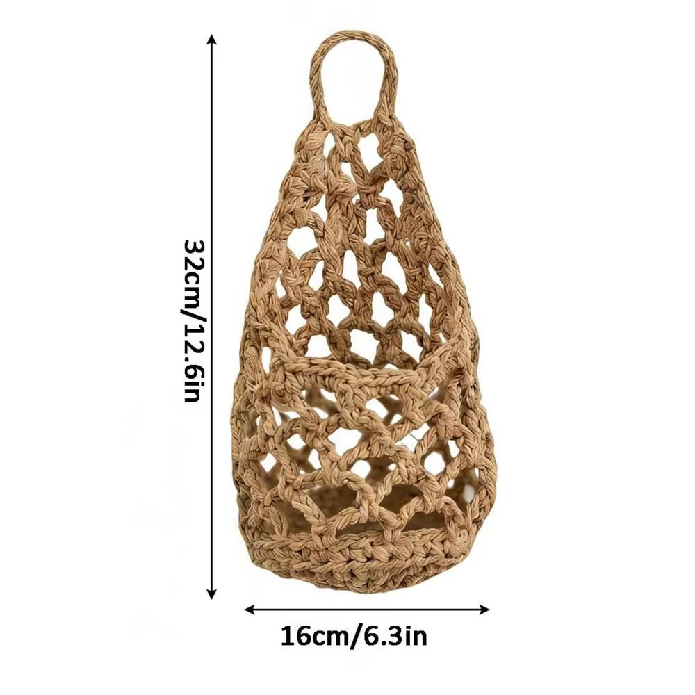 Panier suspendu en macramé bohème pour plantes succulentes, panier suspendu en corde de coton tissé 
