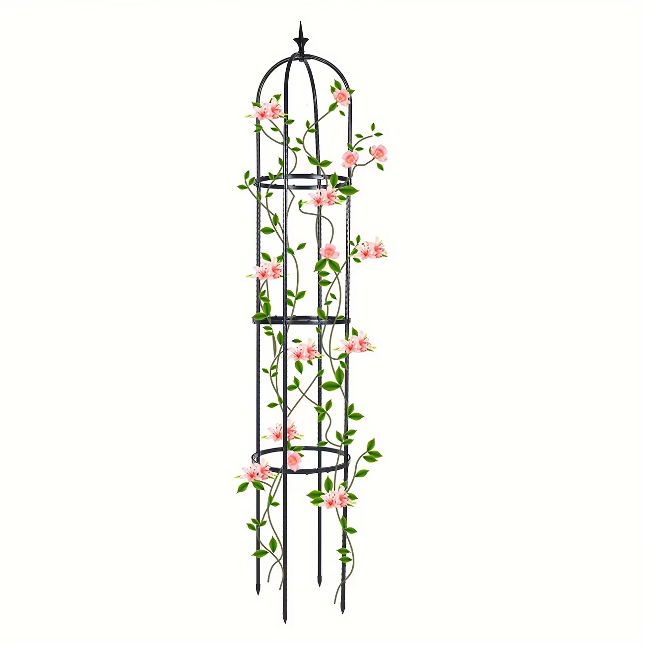 Support de grimpement en métal antirouille pour plantes en pot, treillis de jardin en forme d'obélis