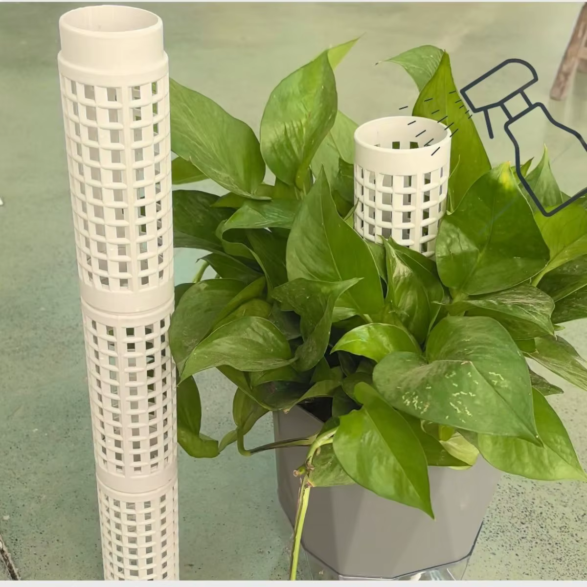 Colonnes verticales modulaires blanches pour plantes, panneaux imbriqués pour vignes grimpantes en p