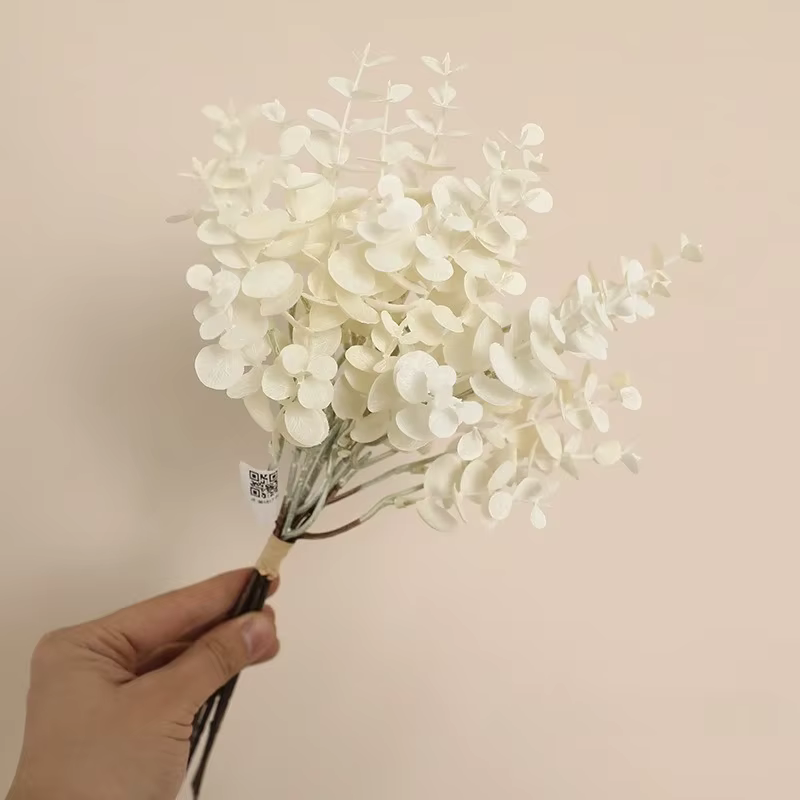 Feuilles d'eucalyptus artificielles, 2 pièces, plante en plastique, décoration florale de jardin, Si