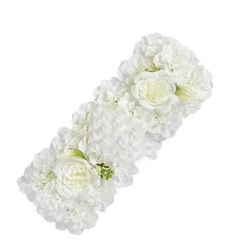 Fleurs artificielles pour décoration de fond de fête, panneau de fleurs florales de périphérie rouge