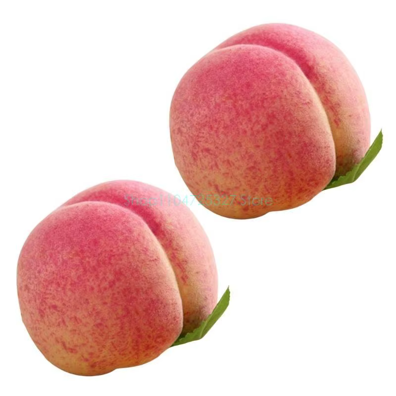 2pcs Fruits pêche aux pêches artificielles décoration domestique les centres table table fête