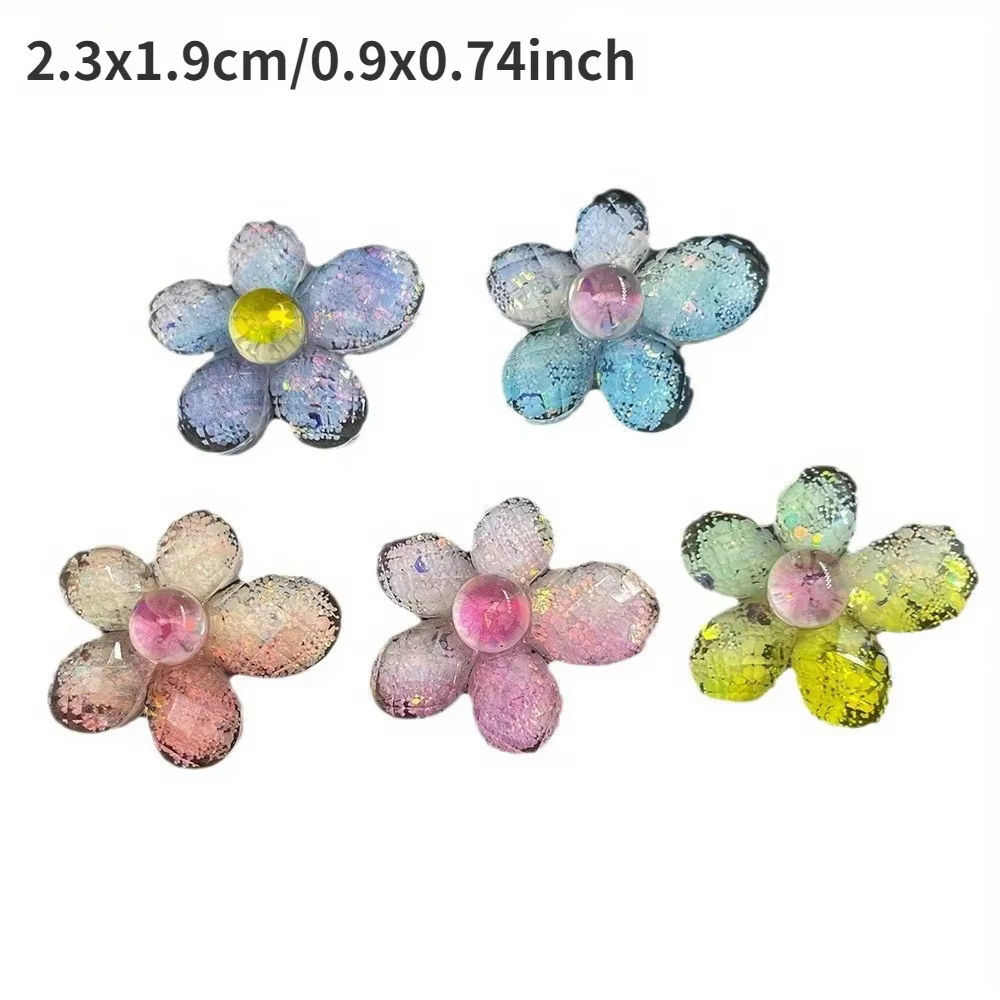 10 pièces fleur Flatback Scrapbooking Cabochons artisanat embellissements bricolage pinces à cheveux