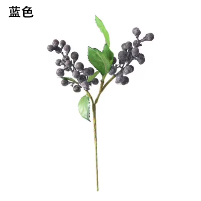 Fleurs artificielles en soie rouge cerise, branche en plastique pour décoration de mariage, décorati