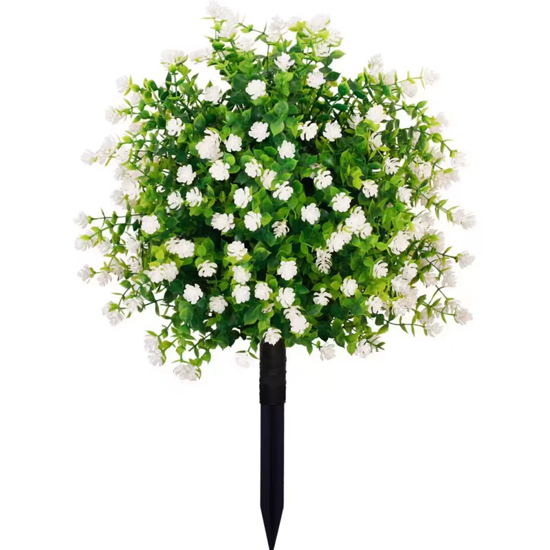 1 pièce Boule de camélia artificielle en topiaire avec piquet de fixation au sol, fausse plante pour