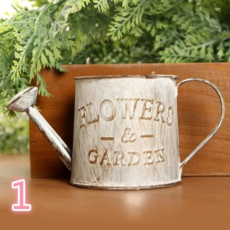 Vase de fleurs créatif en fer rétro, pot de plantes, décor en Pot