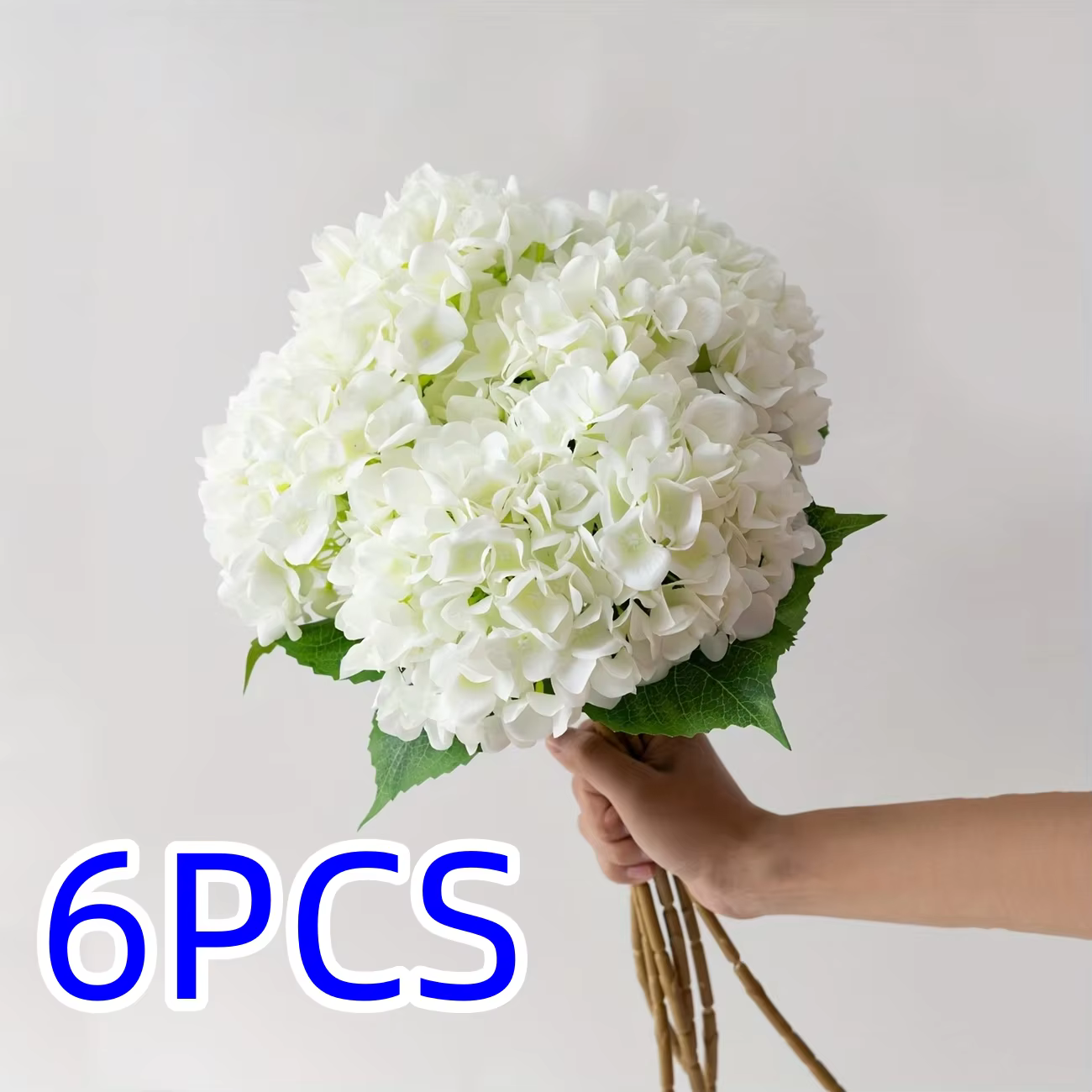 6 grandes fleurs d'hortensia artificielles, 18. Fleurs artificielles de 5 pouces, fleurs d'hortensia