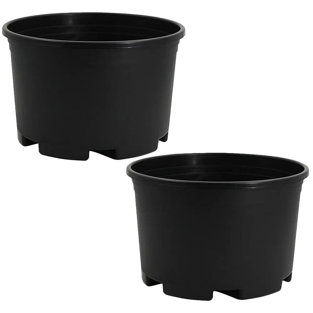 Pots de fleurs en plastique Extra larges de 30cm de diamètre, 2 pièces, avec trous de Drainage, pour