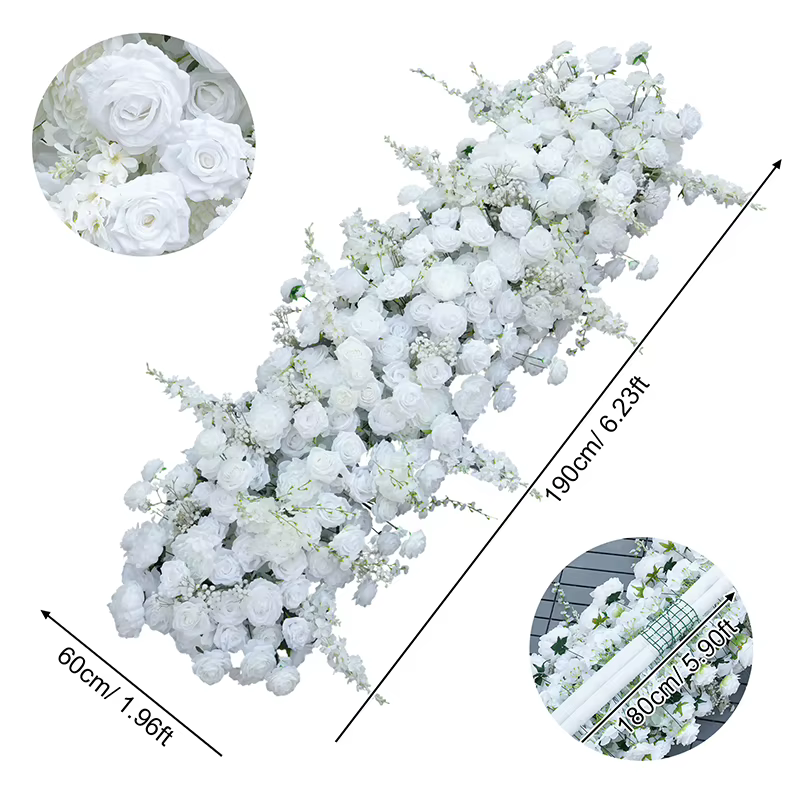 A8873 blanc Delphinium suspendu glycine florale arrangements artificiels toile de fond de mariage dé