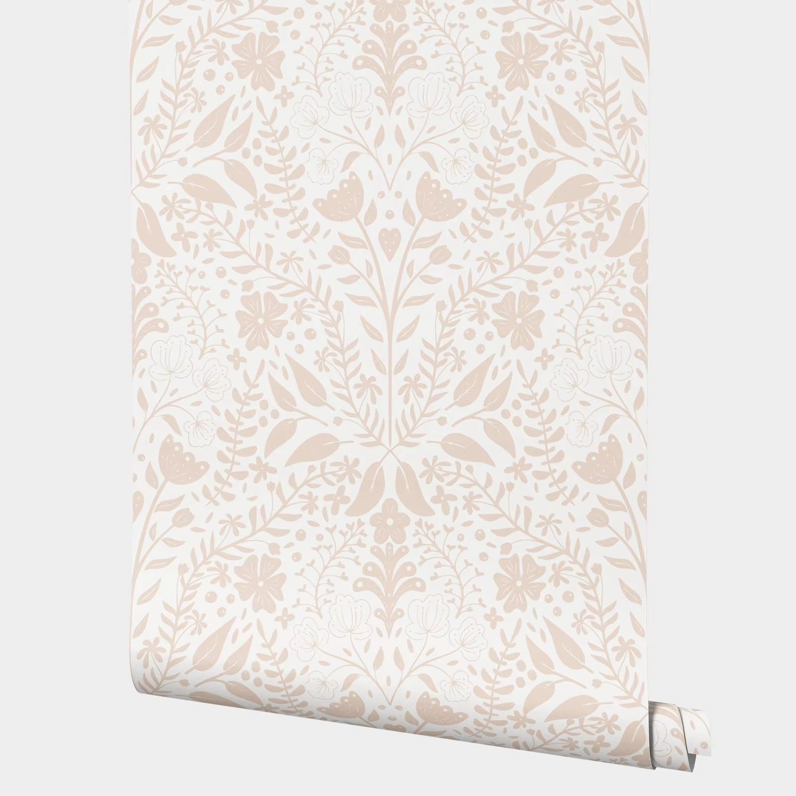 Papier peint adhésif beige à motif floral damassé, papier auto-adhésif de luxe pour meubles, décorat