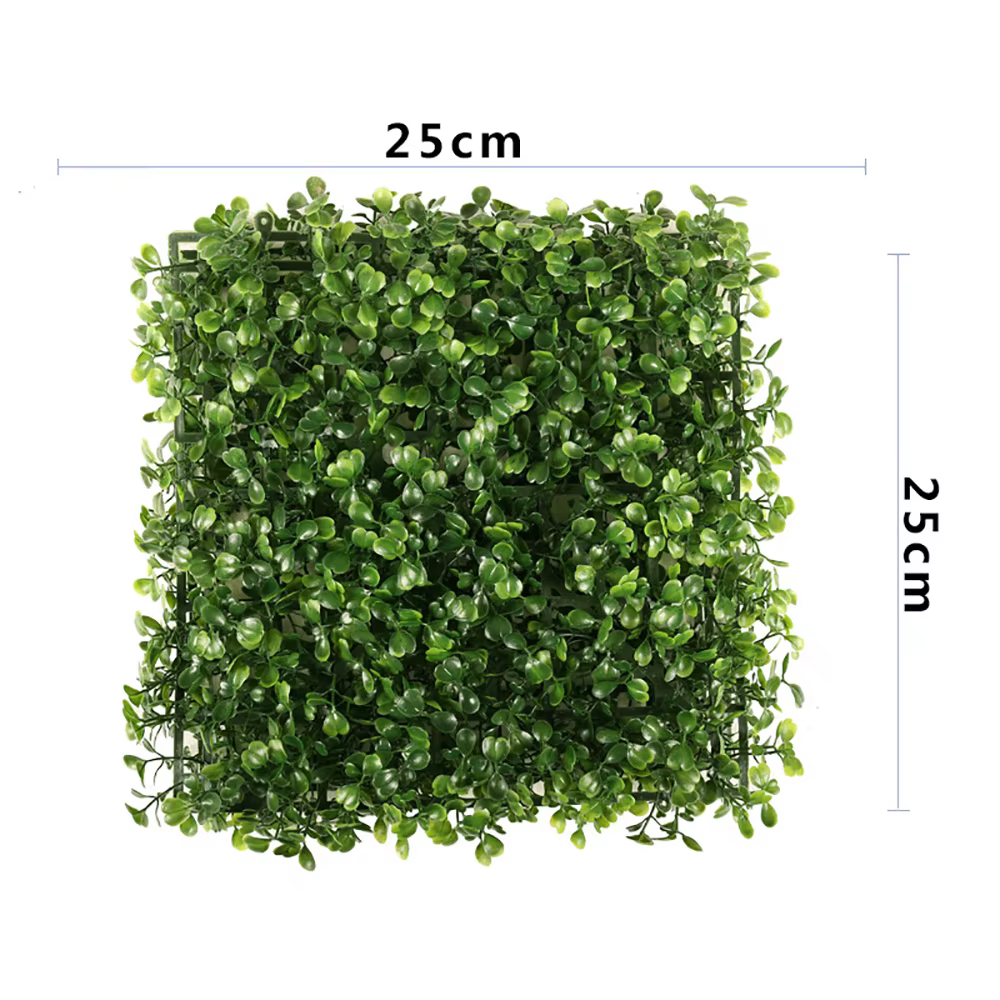 Plante Artificielle pour Décoration Murale, Panneaux Verts, Polymères de Haie de Feuillage, Simulati