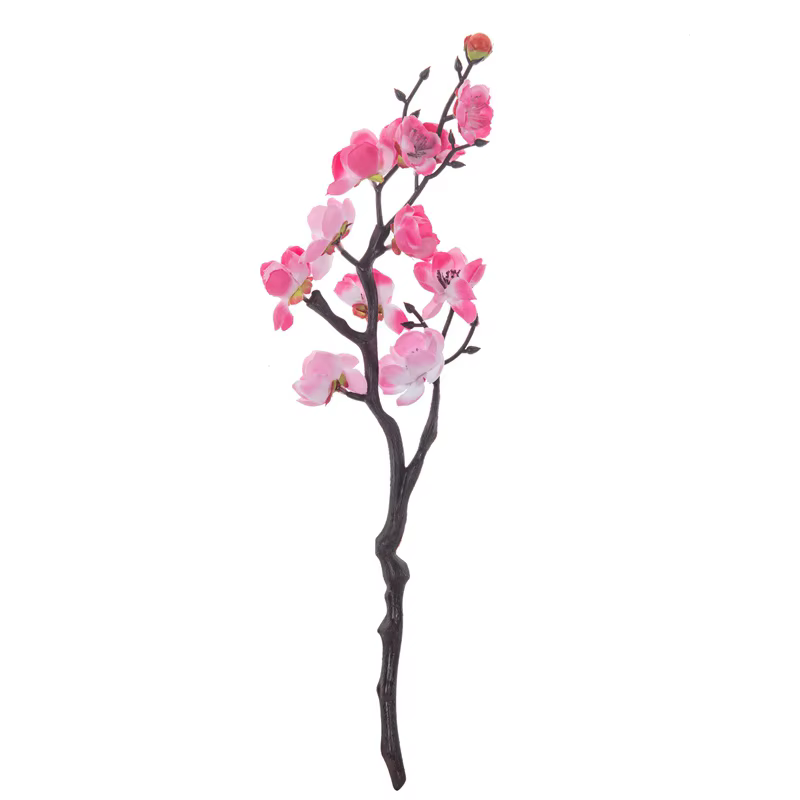 Fleurs artificielles Prunier Pêche Branche Fleurs En Soie De Noël Maison Chambre Table Mariage Nouve