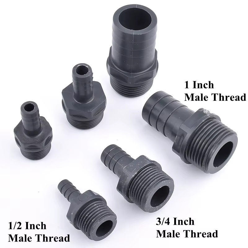 1/5 pièces 1/2 "3/4" 1 "filetage mâle à 8-16mm connecteurs pagode connecteur de tuyau d'arrosage de 