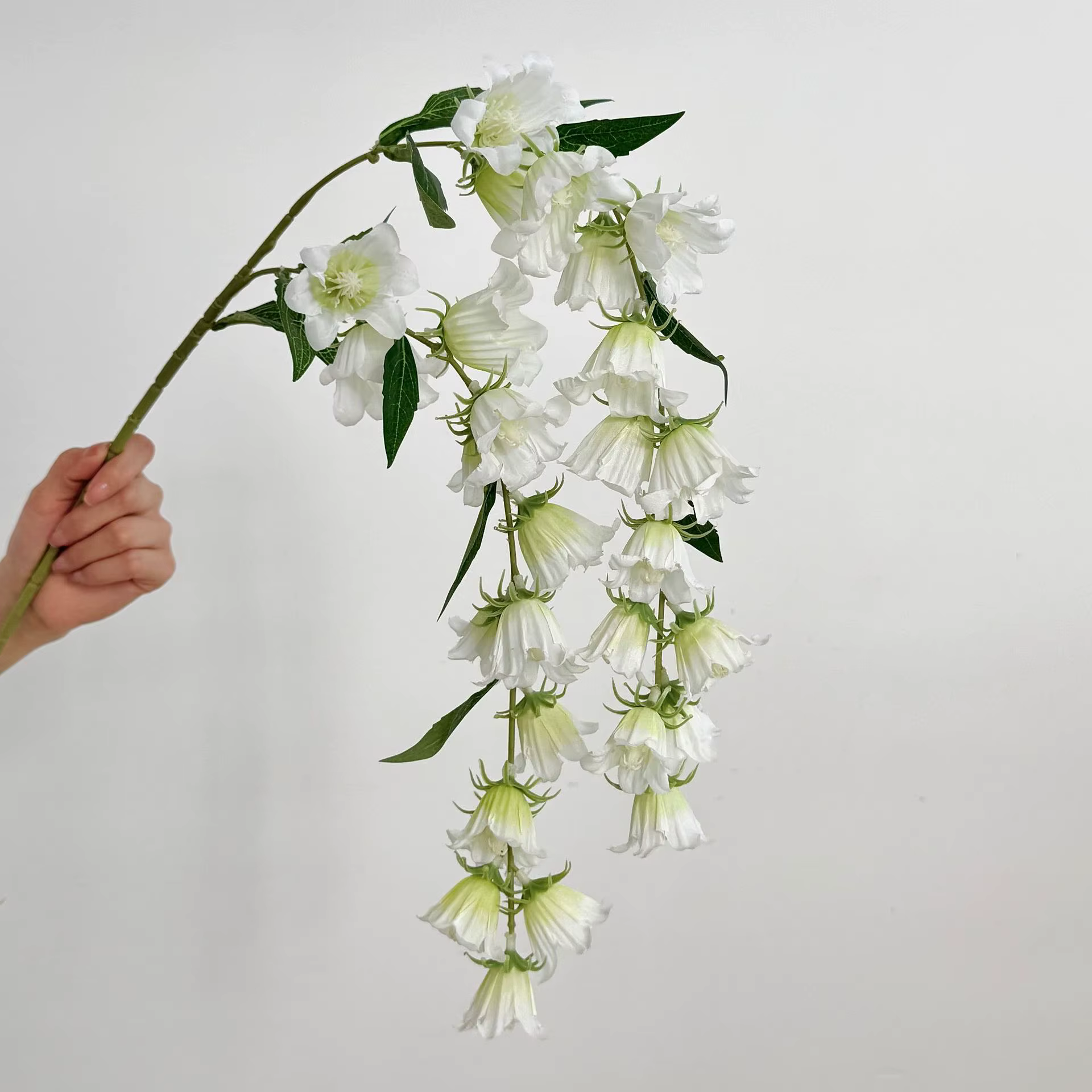 Bouquet de mariée réaliste en soie, fleur de muguet, carillons de décoration de mariage, orchidées, 