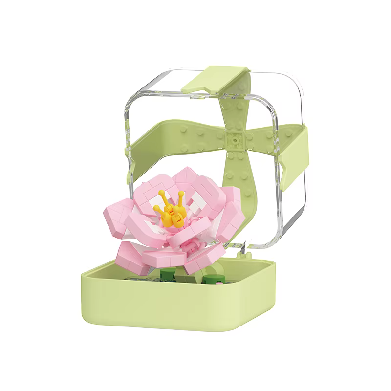 Kit de construction DIY : Modèles de plantes en pot (roses, tournesols, succulentes, bonsaïs) et de 