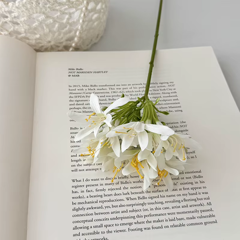 Fleur artificielle Agapanthus de 60 cm pour la maison, la table, les mariages, les boutiques, les bo