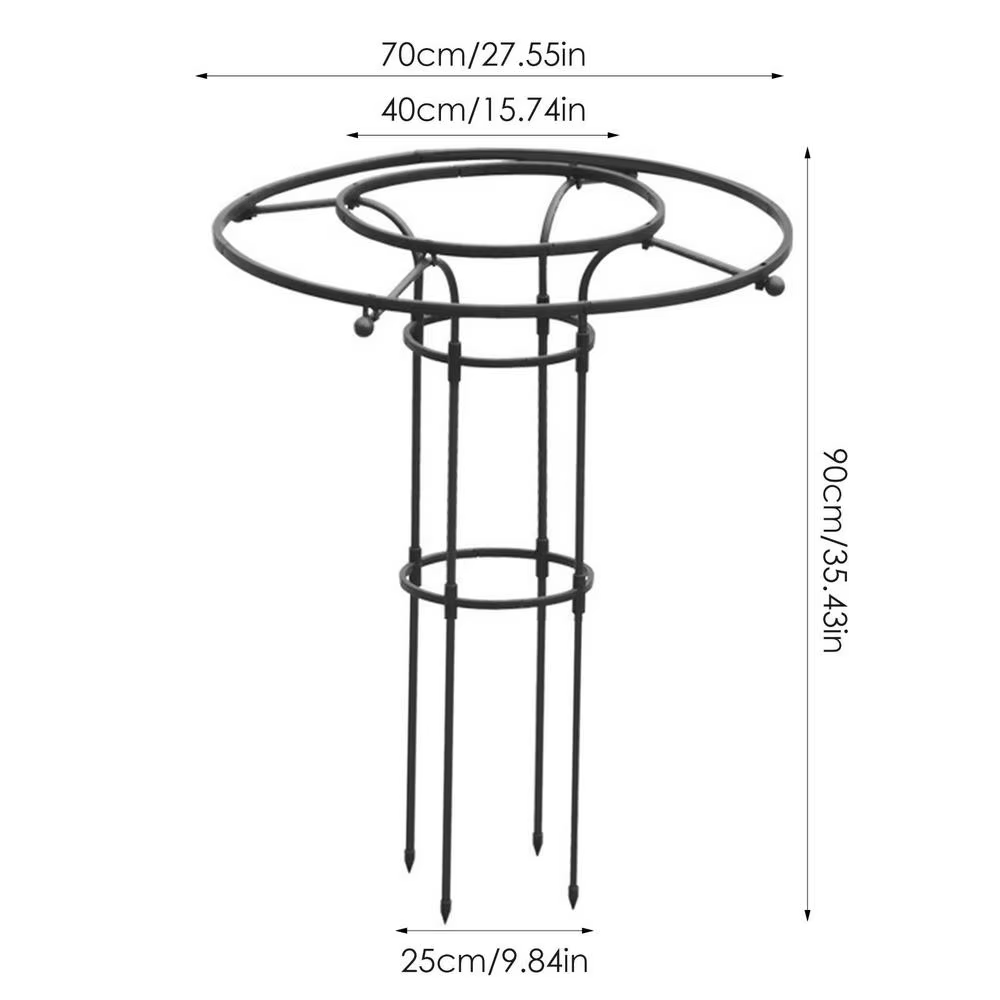 Treillis de jardin vertical en métal, parapluie, tour, plantes grimpantes, support pour vignes, Tomt