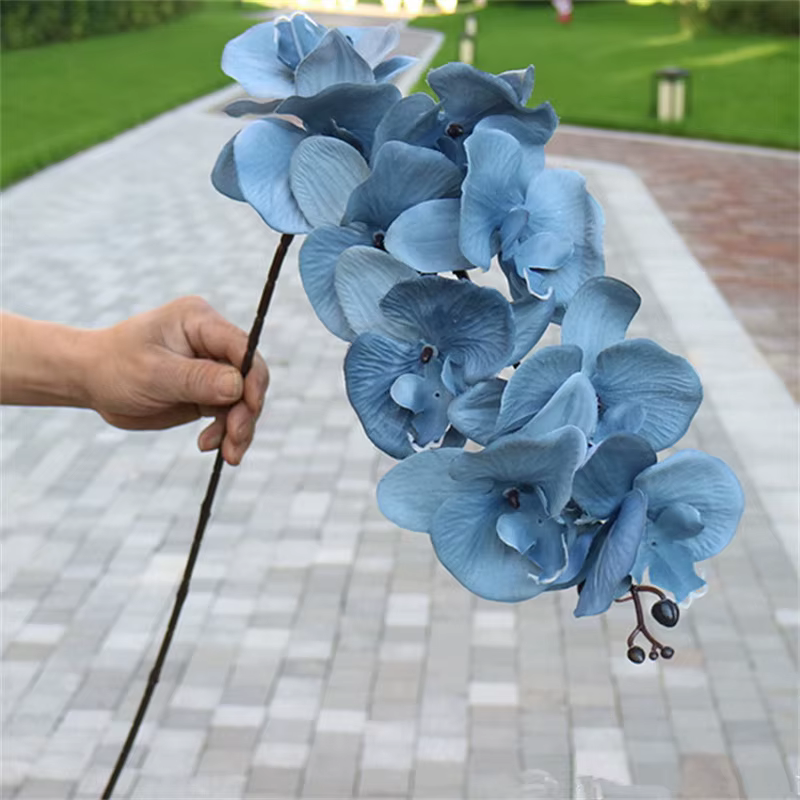 Branche d'orchidées papillon artificielle, plante injphalaenopsis, 9 têtes, 10 pièces