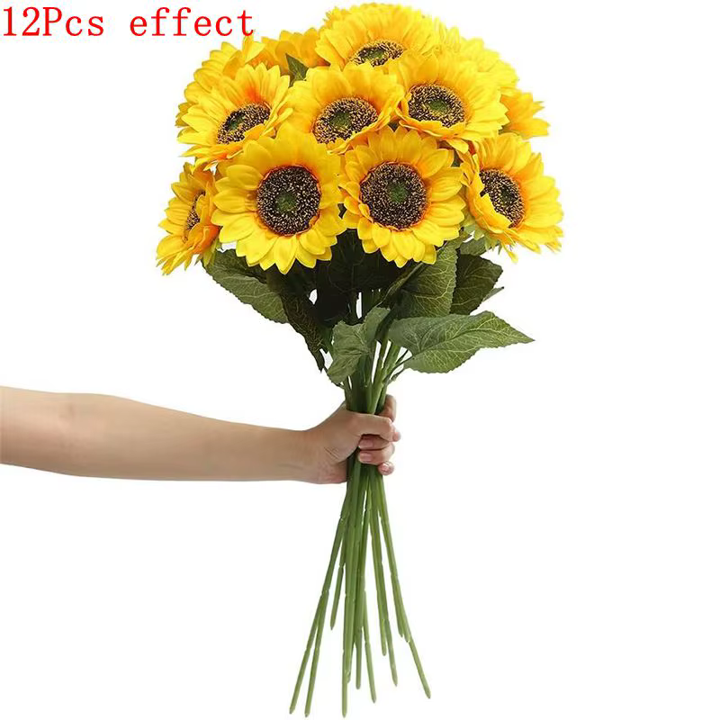 Bouquet de fleurs artificielles de tournesol, faake, pour décoration de Table de maison, décoration 
