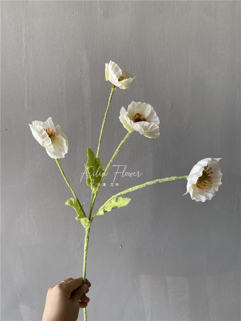 Série Blanche : Fleurs et feuilles artificielles pour arrangements floraux DIY, mariages, fêtes, mat