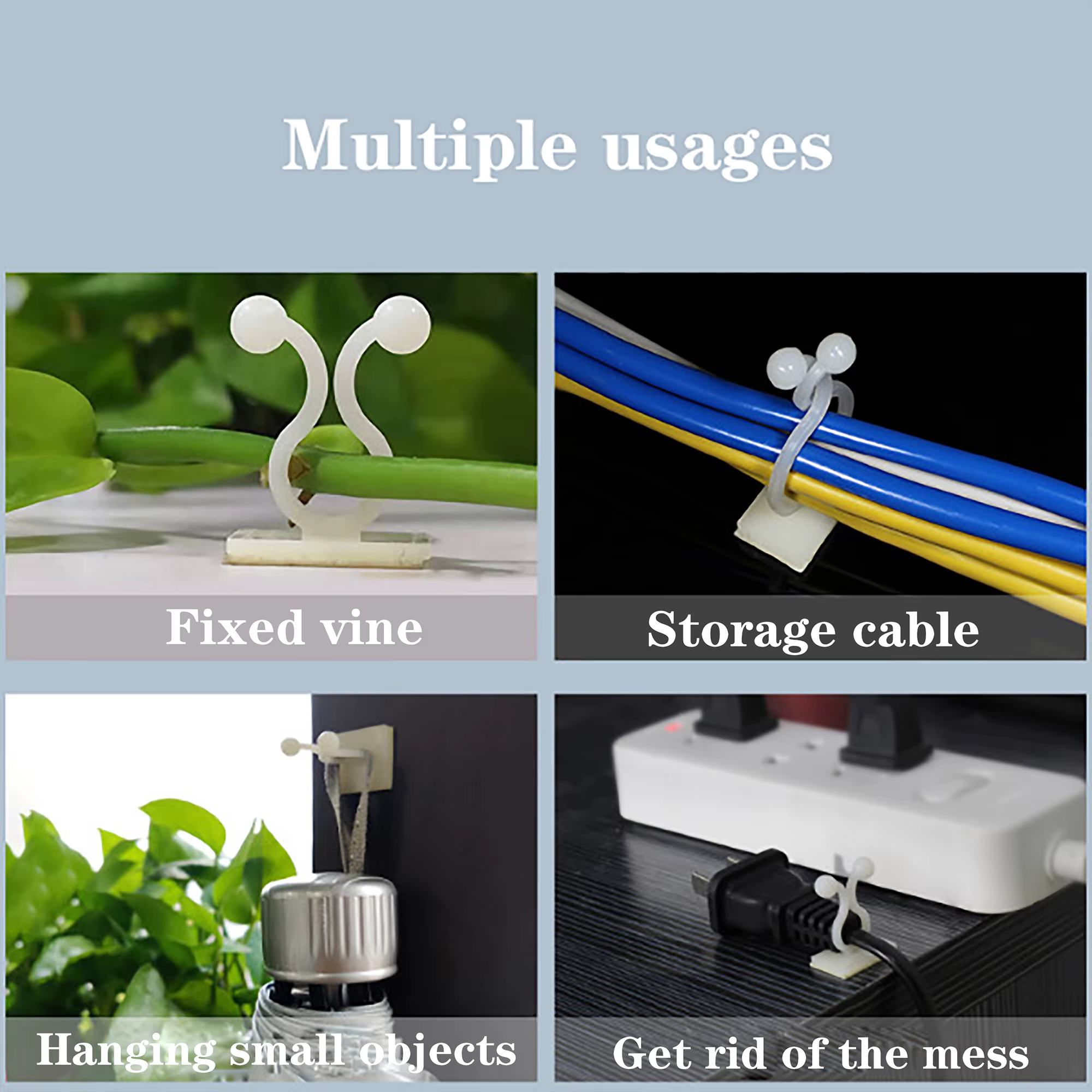 Fixation Auto-Adhésive Invisible pour Plantes Grimpantes, Support de Traction à réinitialisation, Ro