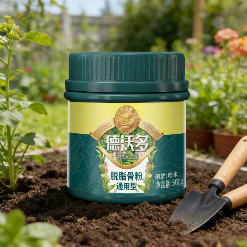 Engrais organique à base de farine d'os dégraissée 500g, haute teneur en P, K, Ca, libération lente,