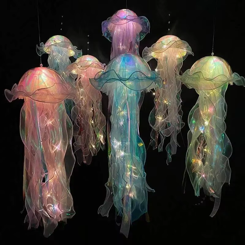 Belle lampe méduse fleur fille chambre atmosphère décoration lampe chambre lampe de nuit décoration