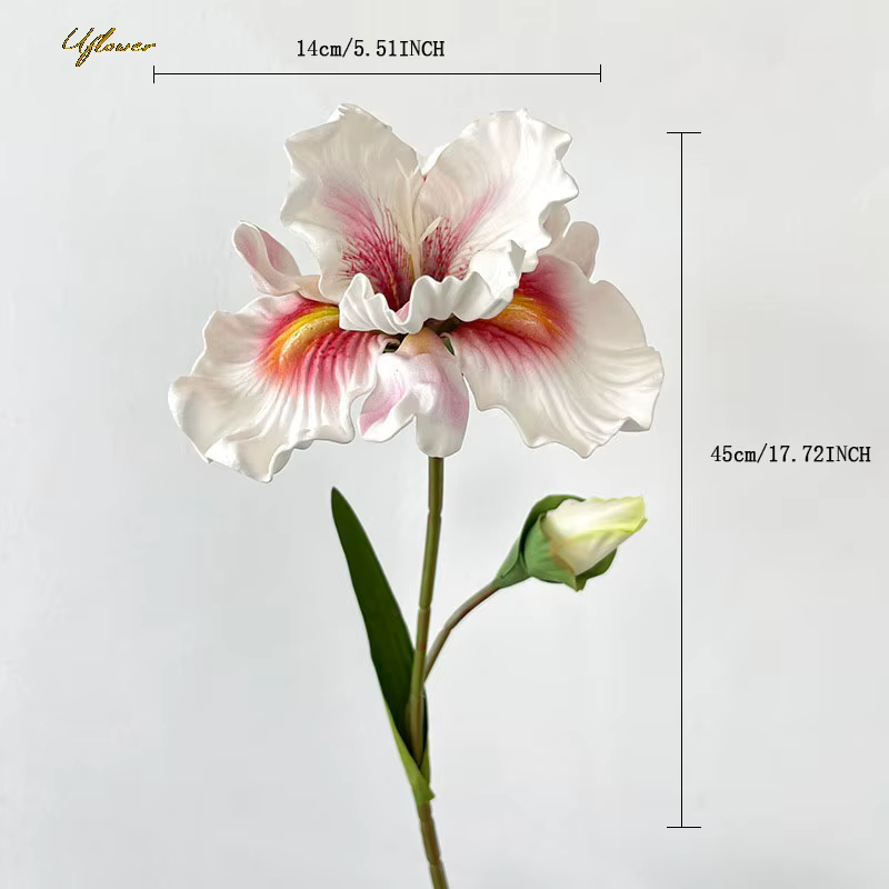 Bouquet de Roses Artificielles de 45cm, Fausses Fleurs, Iris Alice OligFlag, Décoration de Mariage, 
