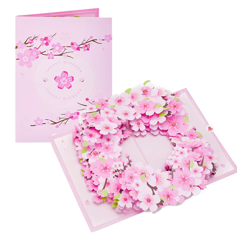 Carte de vœux pop-up avec orchidées Cymbidium, avec enveloppe, fleurs, carte postale, cartes d'anniv