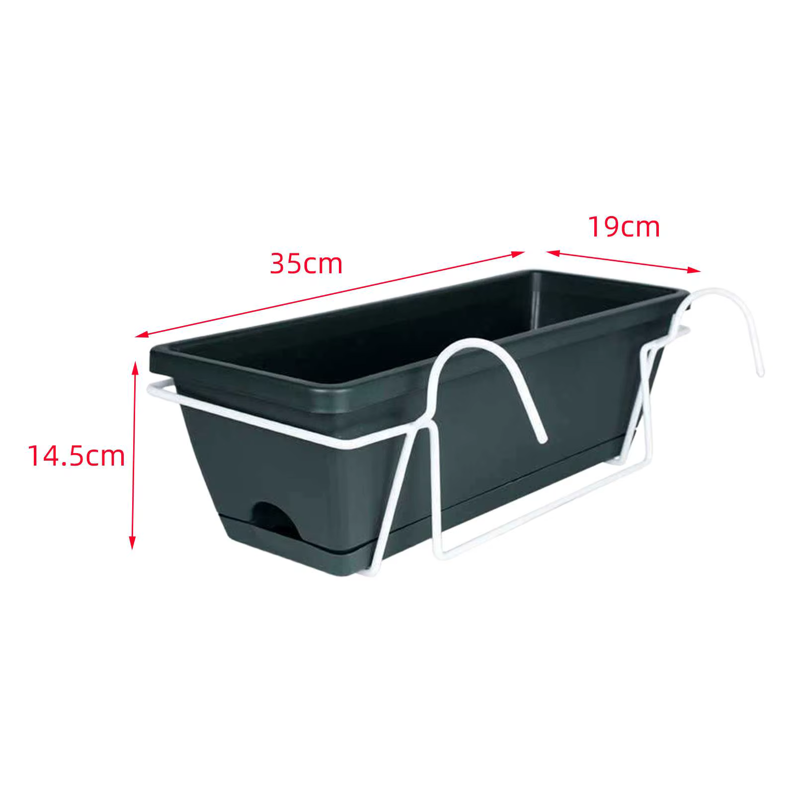 Boîte de support de plante de jardin de pot de fleur, garde-corps de pot de plante, jardinière de ba