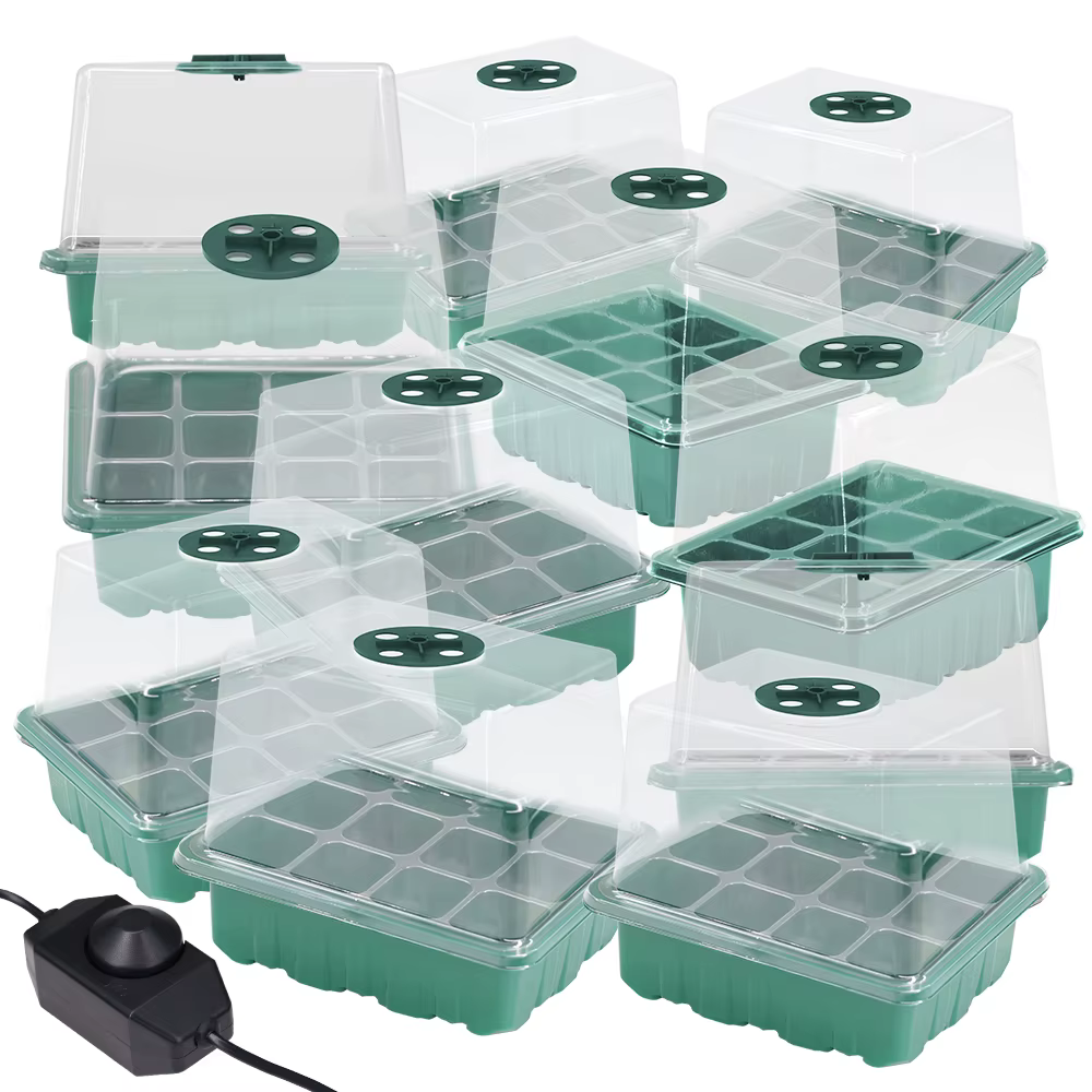 Graines Starter Germination Box Réglable 8-4 Perles LED Grow Lights Green Propagation Growing Contai