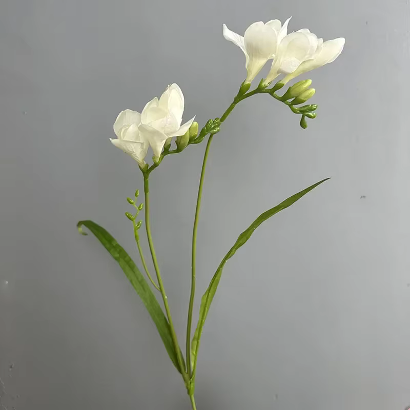 Simulation de Branches de Freesia, fausses fleurs en soie, décoration de fête de Festival, orchidée