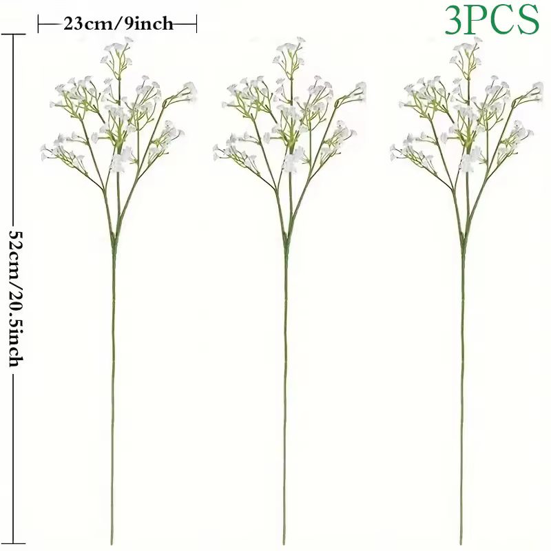 Fleurs artificielles Babysbreath, décorations extérieures de jardin et de cour, fleurs de maintien p