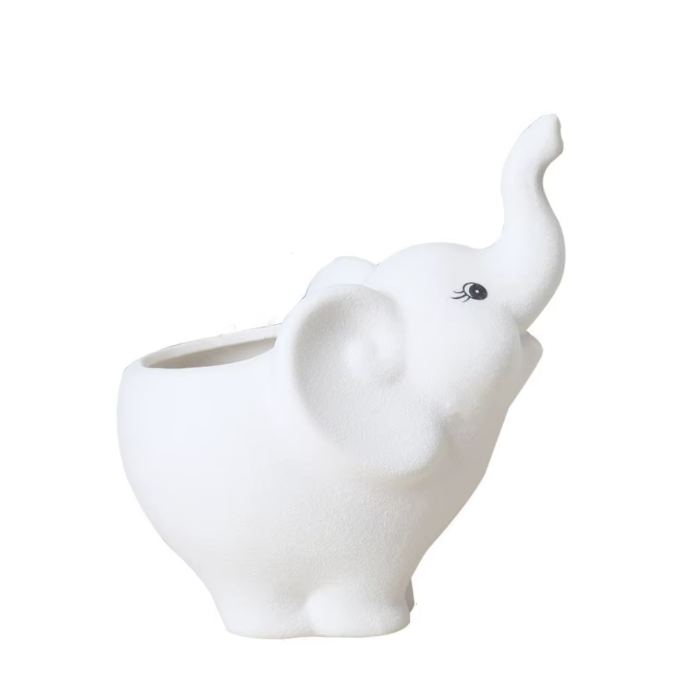 Fournitures de jardinage, pot à fleurs en céramique fait main en forme d'éléphant, pot à plantes min