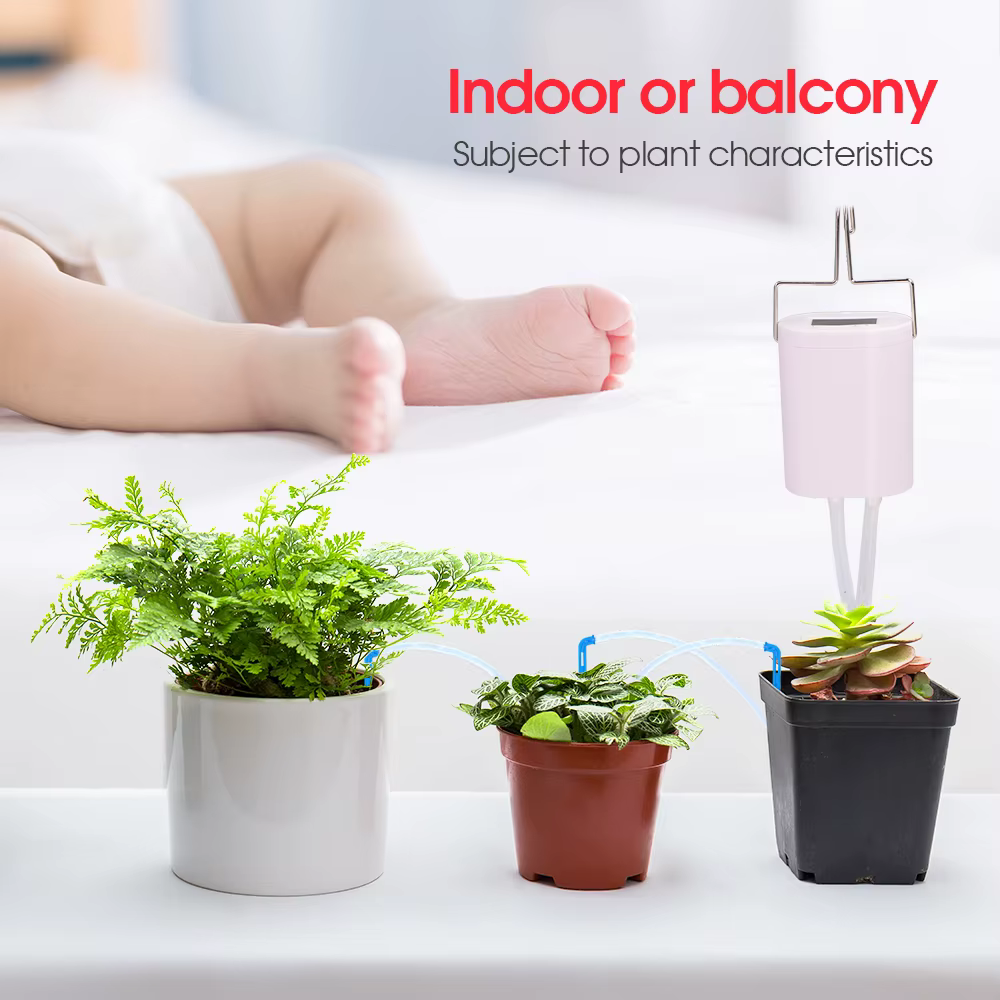 Pompe minuterie arrosage Kit d'irrigation pour balcon plantes d'intérieur bonsaï 2/4/8 goutteurs Mic