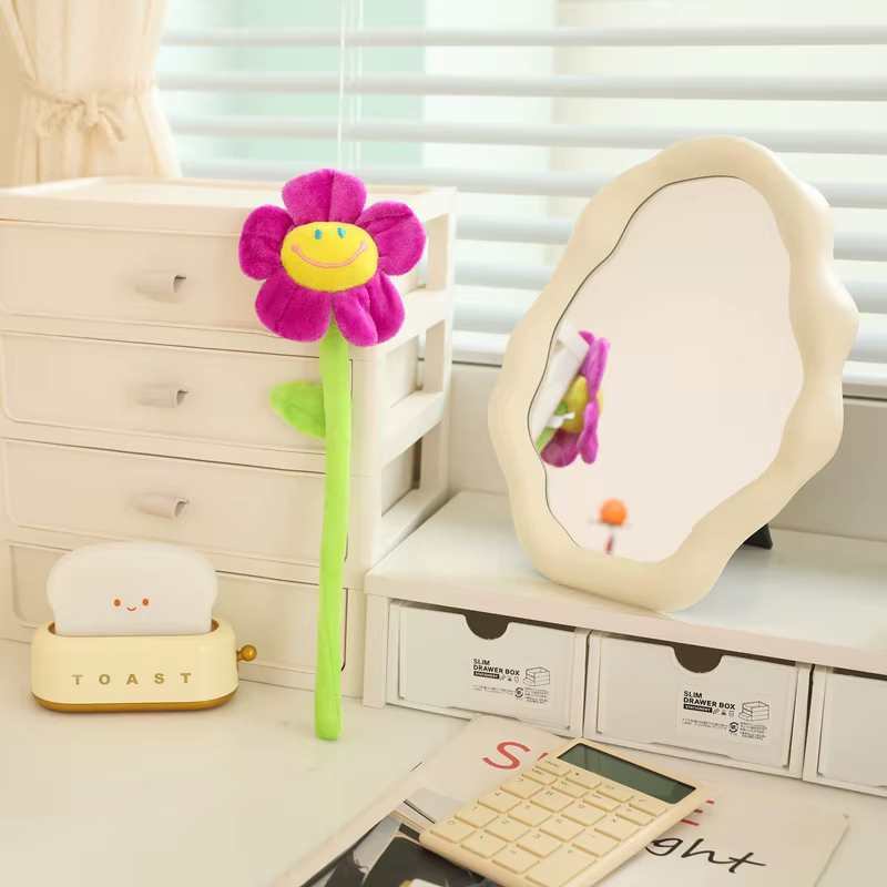 Fleurs en peluche de tournesol souriantes, Bouquet de fausses fleurs pour décoration de maison, cade