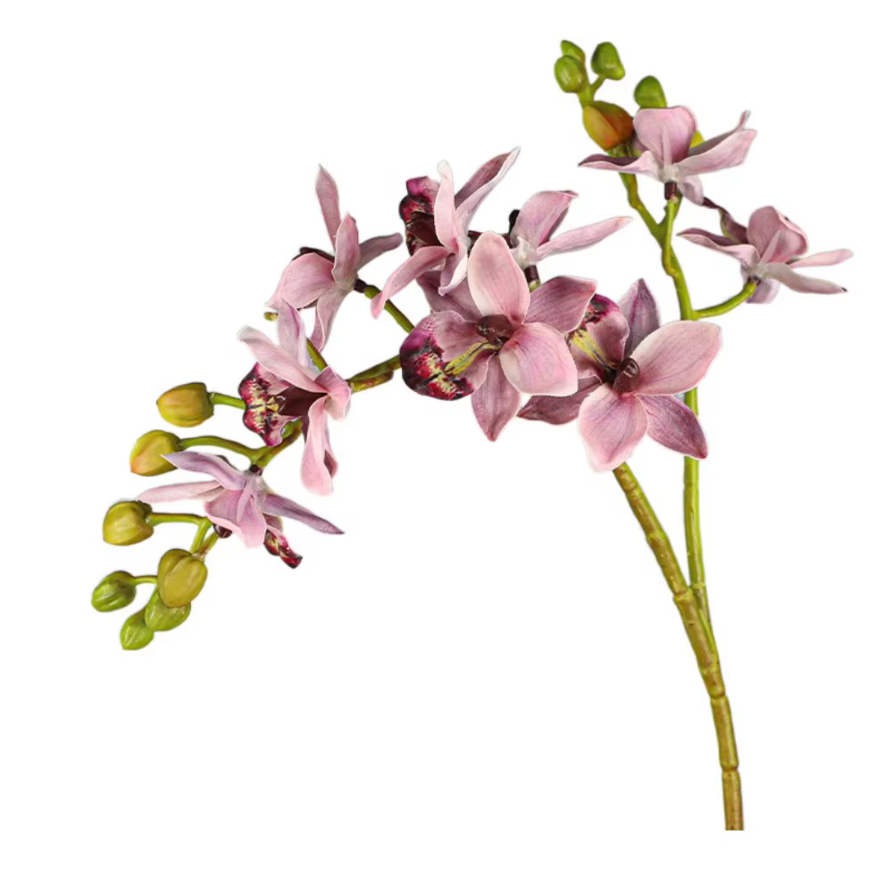2 branches d'orchidées Phalaenopsis artificielles, réalistes, faites à la main, fleurs d'orchidées p
