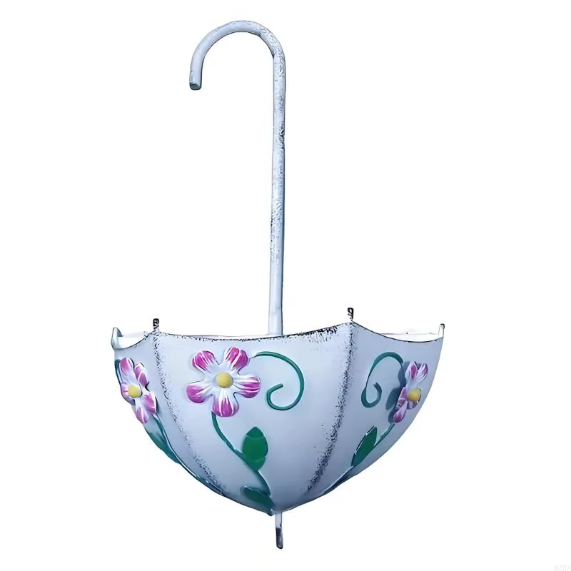 Panier fleurs élégant Styles européens, jardinière suspendue en forme parapluie, Pot fleurs ferme, d