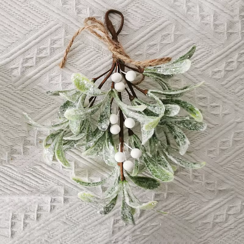 Fleurs Artificielles Givrées pour Décoration de Noël, Fausses Bouquets, Tiges, Letoe Immergé, Durabl