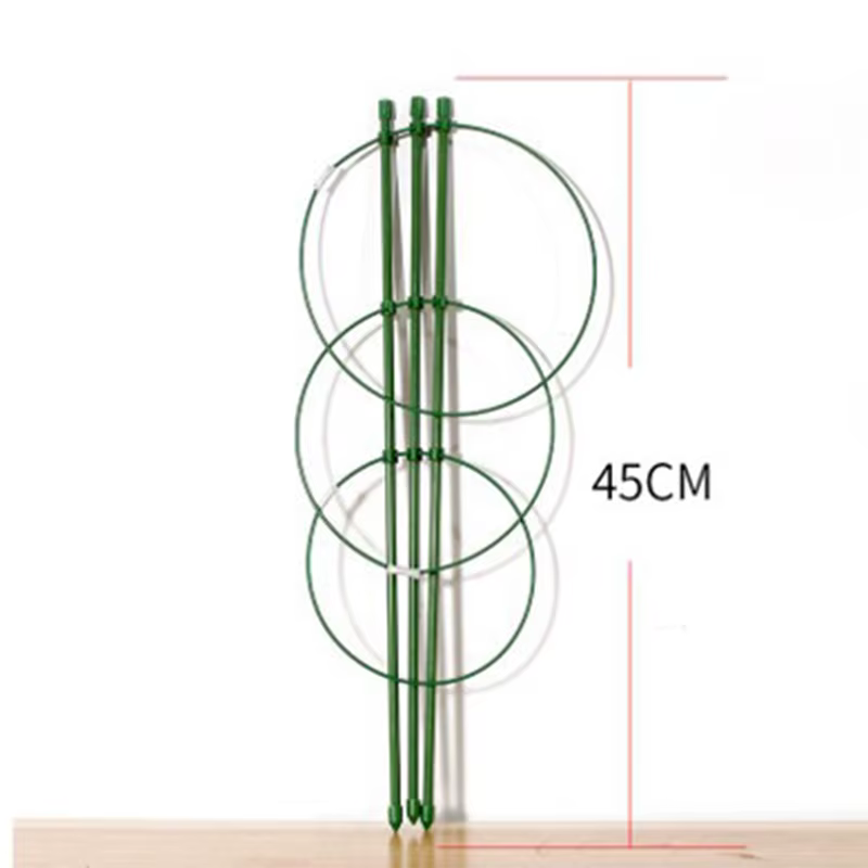 Support de vigne grimpante de 45cm, cadre de Support en pot pour plantes, en acier revêtu de plastiq