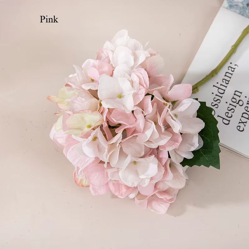 Hortensia artificielle à tige unique, 14 pouces, décoration de maison, Bouquet de mariage, Arrangeme