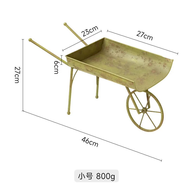 Pots de fleurs en fer vintage, chariot créatif, plantes succulentes T1, support décoratif pour jardi